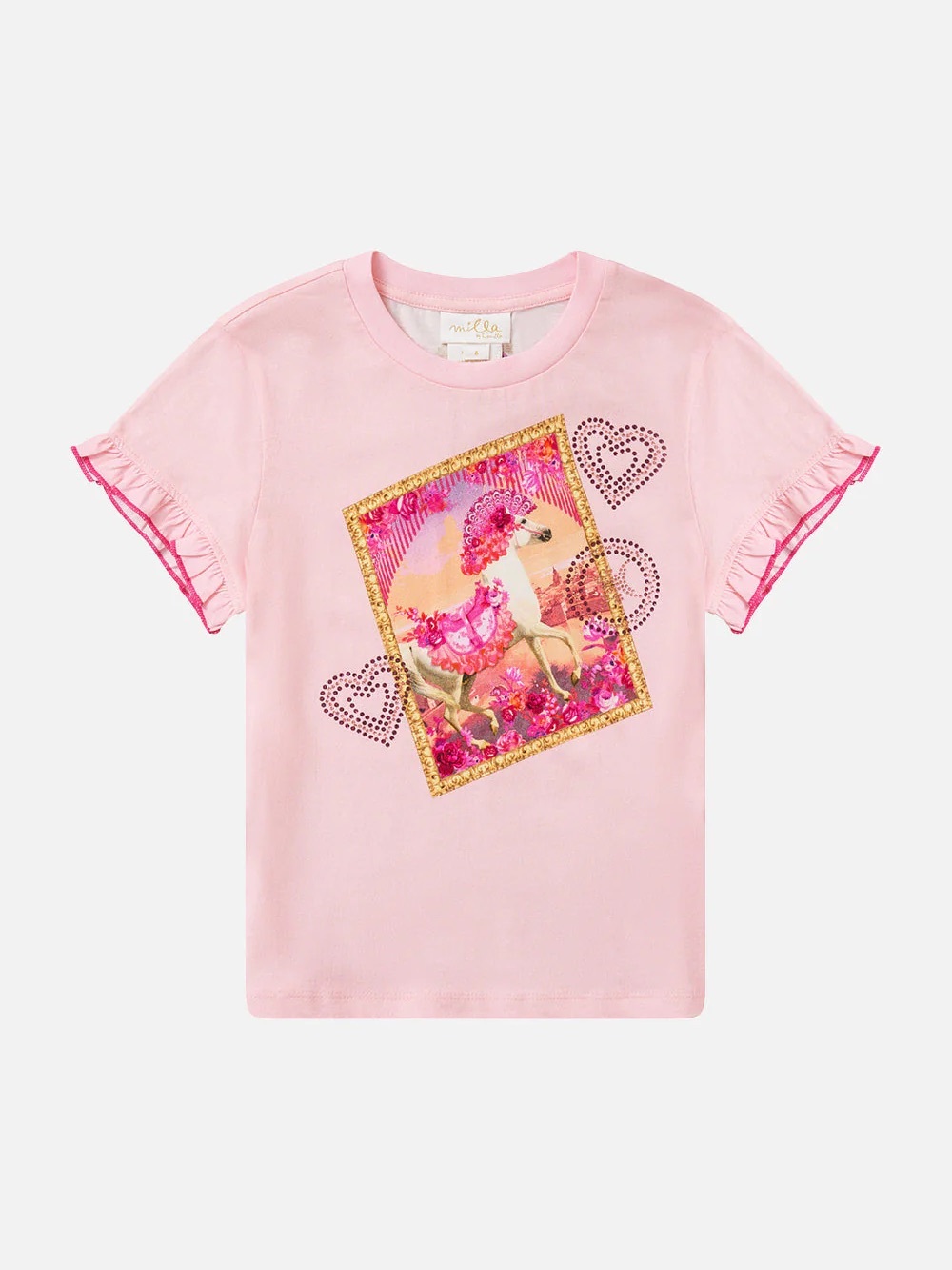 Camilla Kids Frill Sleeve Tee With Babylocked Edge